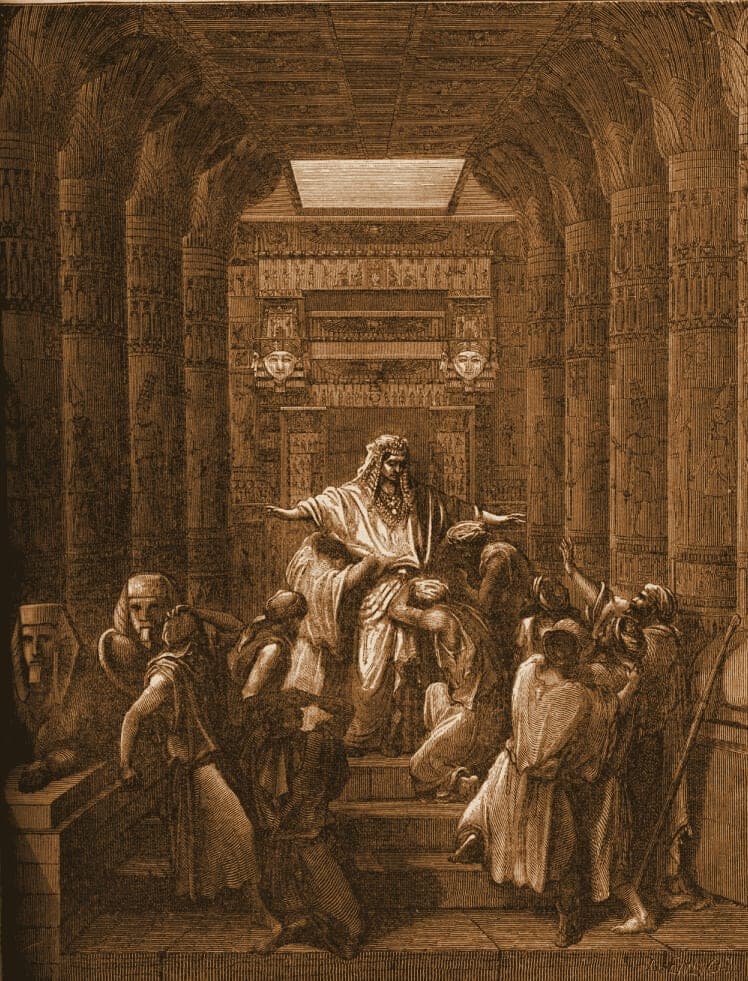 Gustave Doré engraving: joseph making himself known to his brethren.
