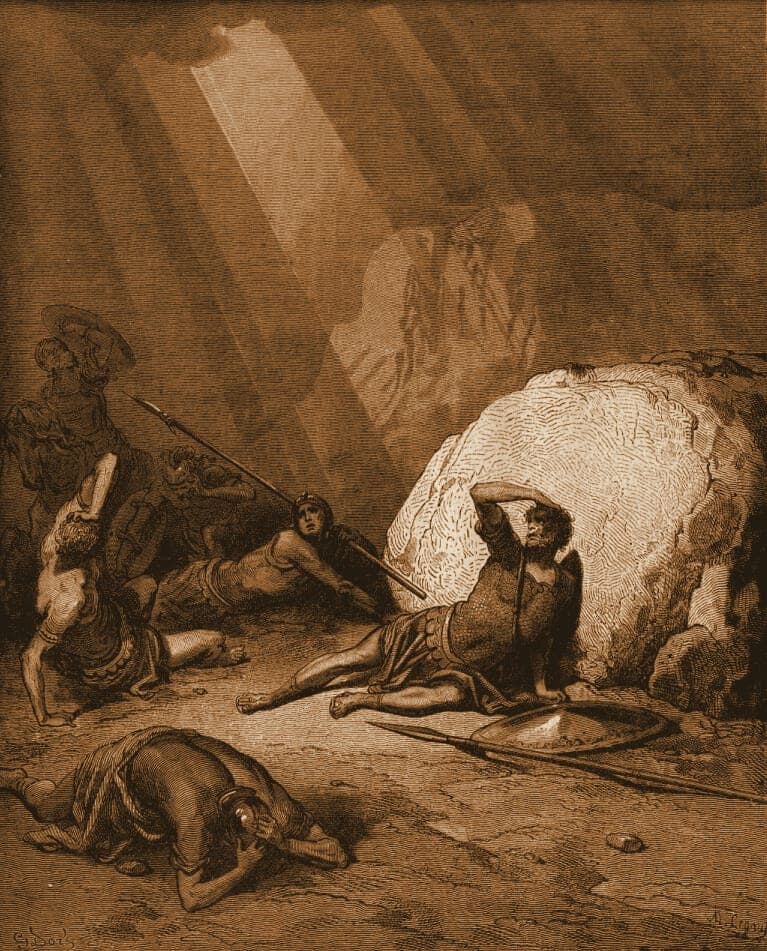 Gustave Doré engraving: saul's conversion.