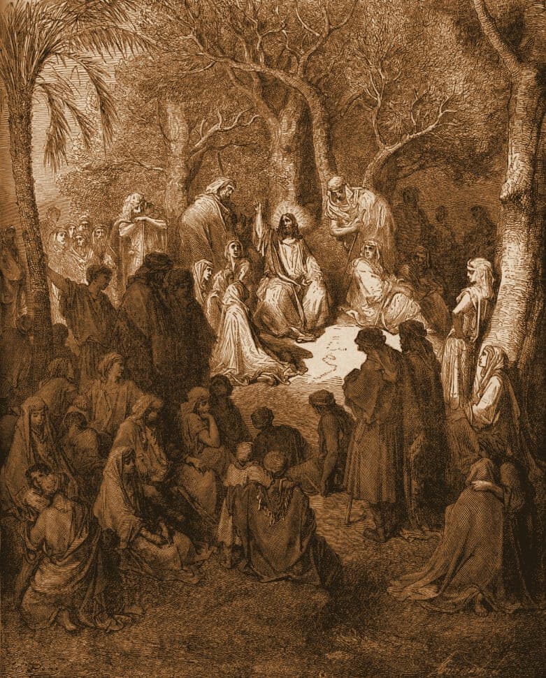 Gustave Doré engraving: sermon on the mount.
