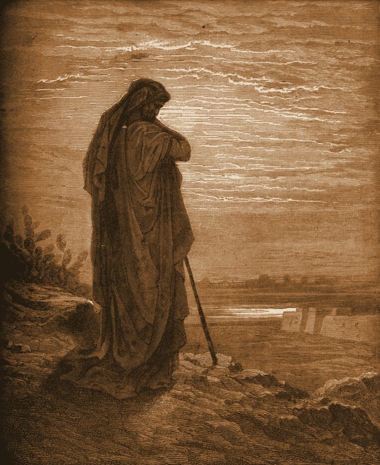 Gustave Doré engraving: the prophet amos.