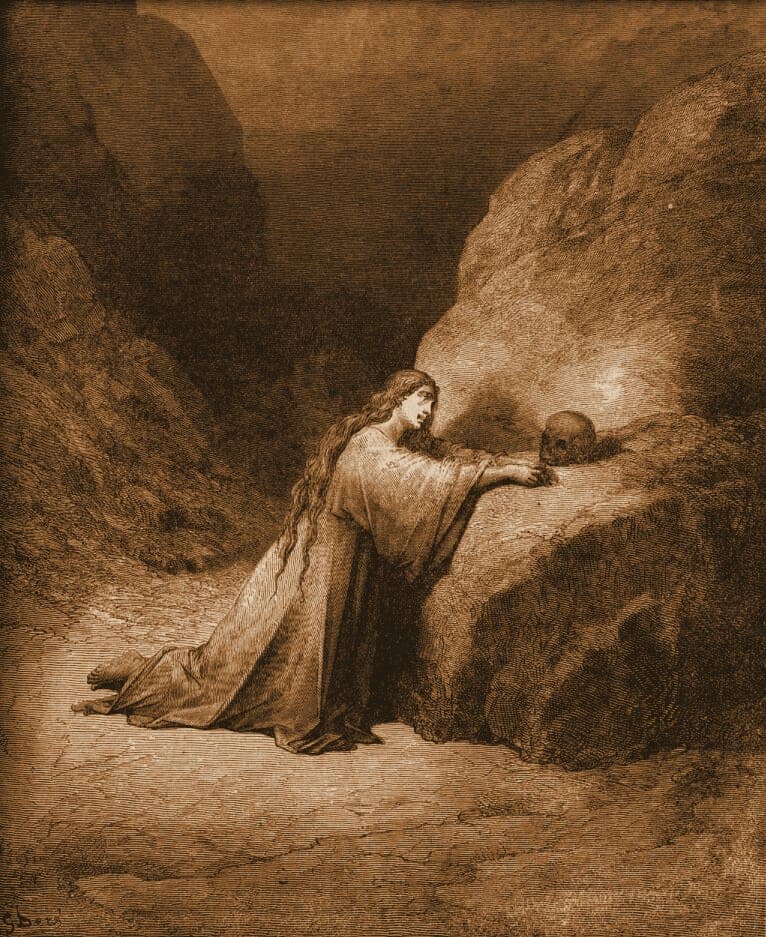 Gustave Doré engraving: mary magdalene.